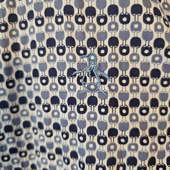 Men’s Penguin Classic Fit Size Small Two Tone Blue Spring Summer Material - Picture 5 of 5
